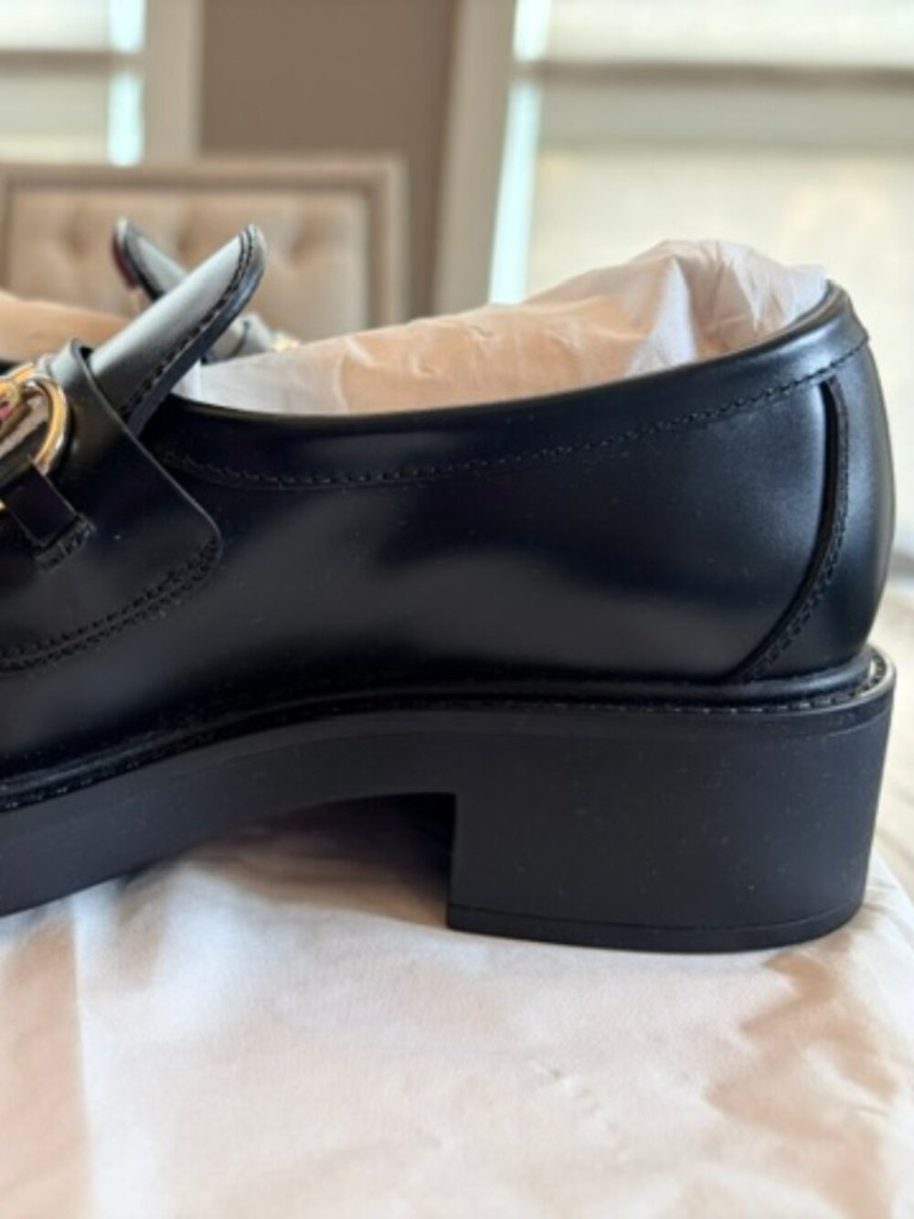 NIB Gucci Horsebit Leather Loafers, Black Size 34.5 (4.5) - Picture 5 of 13